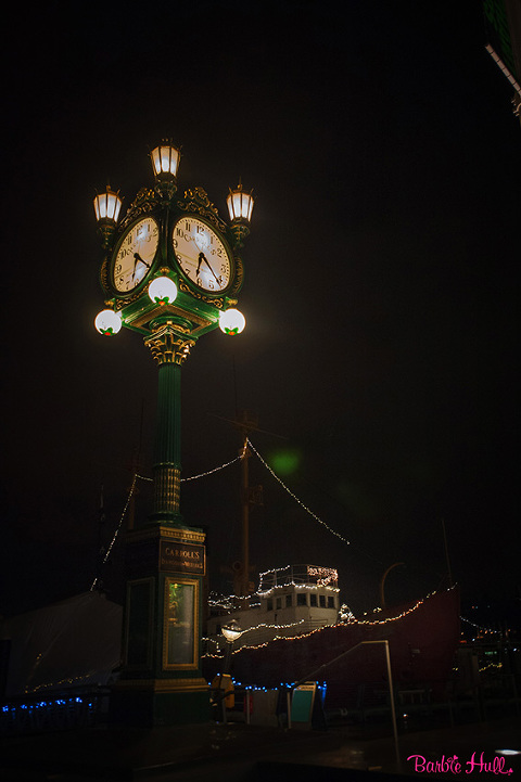 I love this clock tower at the Mohai event space on Lake Union