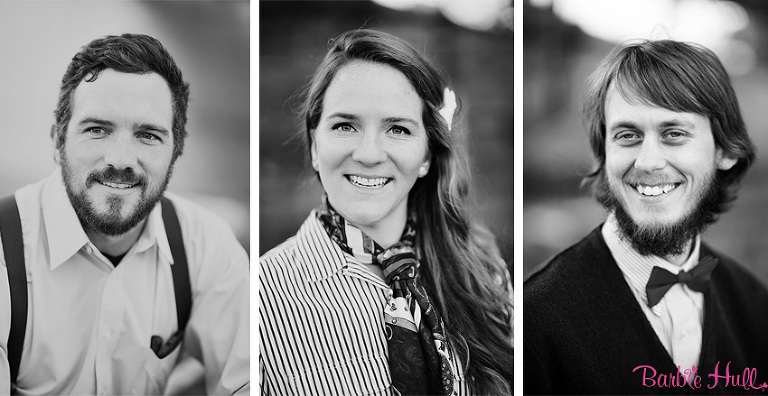 black and white closeup portraits