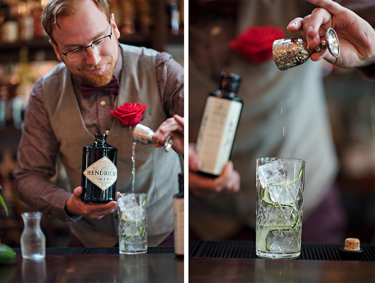 Hendrick's Gin drink made with cucumber