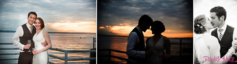 Portraits of bride and groom in Ballard