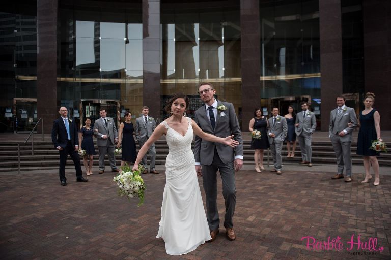 Wedding Party Portrait at Columbia Tower Club