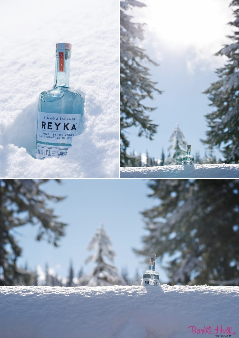 Small batch vokda, Reyka Vodka and Barbie Hull Photography adventures in the snow