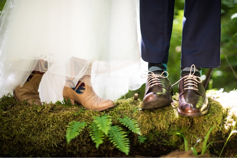 Wedding day shoes, cowgirl boots, 