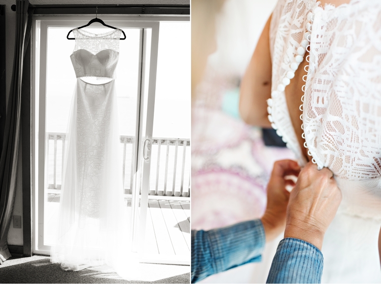 two piece lace wedding dress, dress theory seattle, barbie hull photography