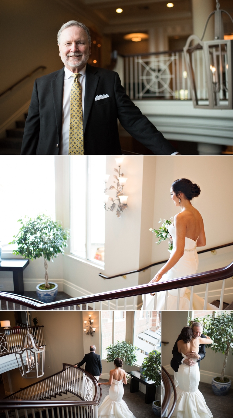 The first look between Father and Daughter at the Woodmark Hotel.