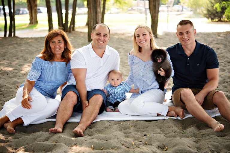 Family portraits at the beach