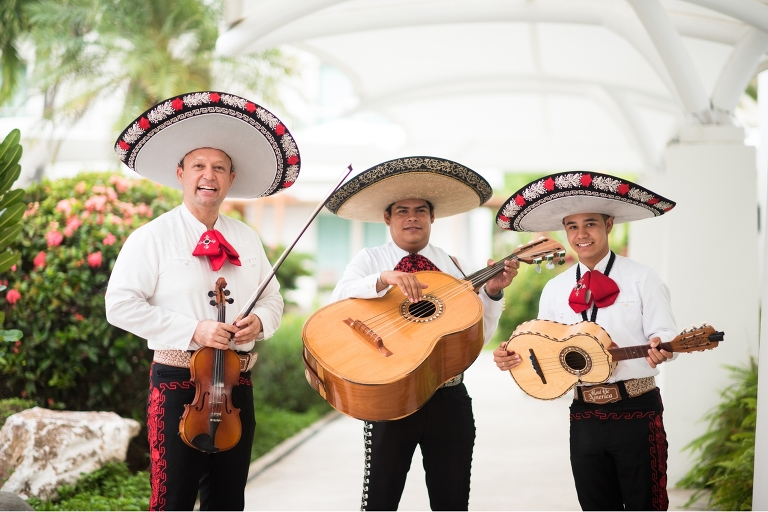 Mariachi band about to serenade the bride and groom!