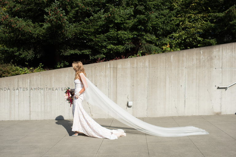 This bride wore the MOST beautiful capelet! 